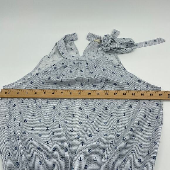 MAISON JULES Bicycle Print Sleeveless High Neck Romper Womens Size S Summer - Picture 8 of 10